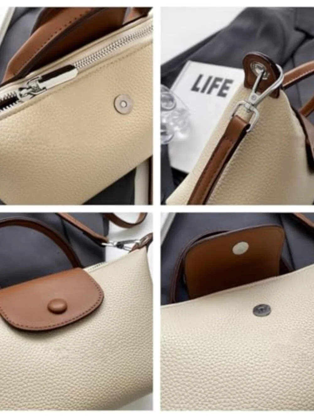 Vegan Leather Quilted Crossbody Mini Handbag with Adjustable Strap